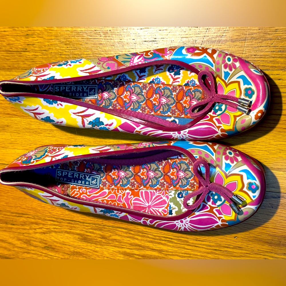 Sperry Women's WATERPROOF! Floral Ballet Flats Size 9 Multicolor